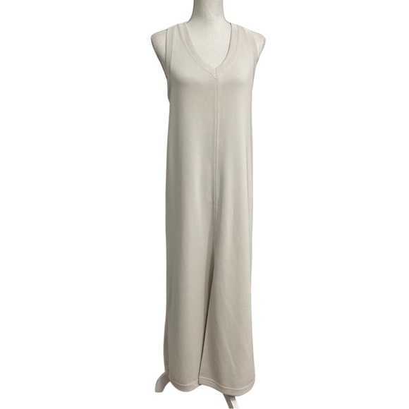 Lululemon Ease of it All V-Neck Midi Dress SZ 8 White Opal Athleisure Casual GUC - Picture 4 of 11